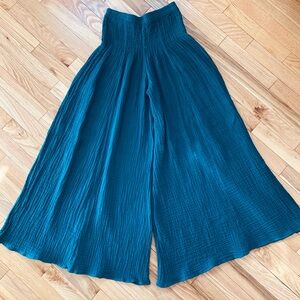 Soft & flowy 100% double cotton gauze wide leg boho pants - Joozie Cotton (Etsy)